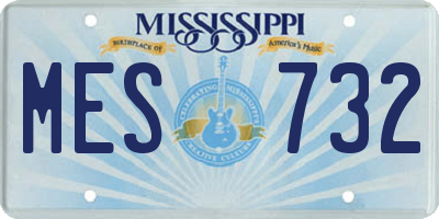 MS license plate MES732