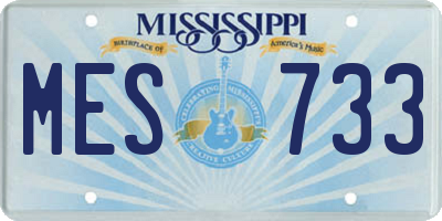 MS license plate MES733