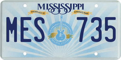 MS license plate MES735