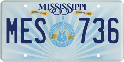 MS license plate MES736