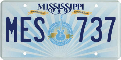 MS license plate MES737