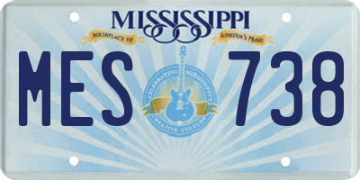 MS license plate MES738