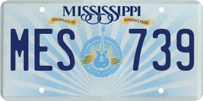 MS license plate MES739