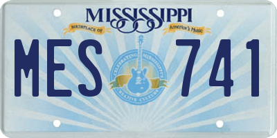 MS license plate MES741