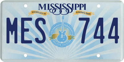 MS license plate MES744