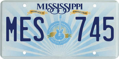 MS license plate MES745