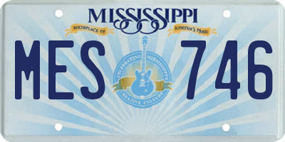 MS license plate MES746