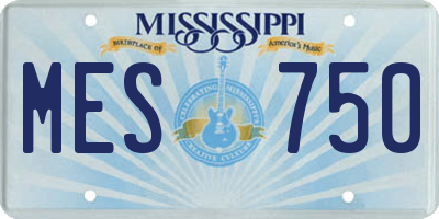 MS license plate MES750