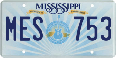 MS license plate MES753