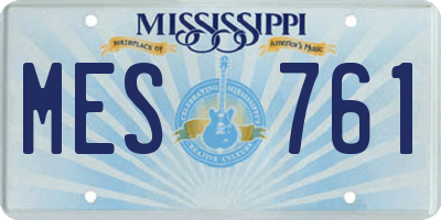 MS license plate MES761