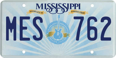 MS license plate MES762