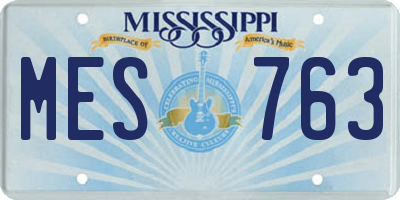 MS license plate MES763