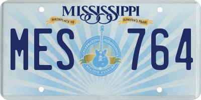 MS license plate MES764
