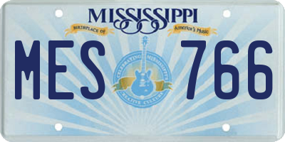 MS license plate MES766