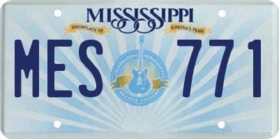 MS license plate MES771