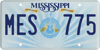 MS license plate MES775
