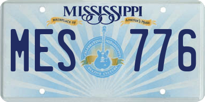 MS license plate MES776
