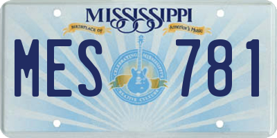 MS license plate MES781