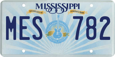 MS license plate MES782