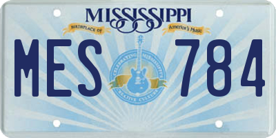 MS license plate MES784