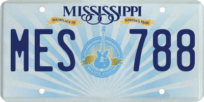 MS license plate MES788