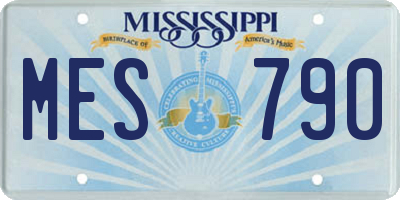 MS license plate MES790