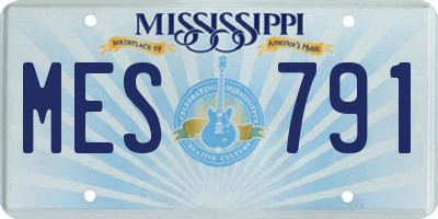 MS license plate MES791