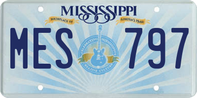 MS license plate MES797