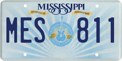 MS license plate MES811