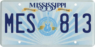 MS license plate MES813