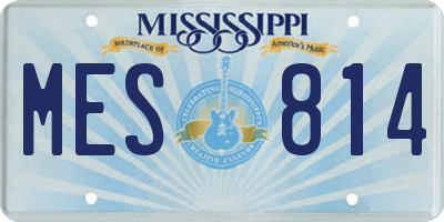 MS license plate MES814