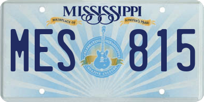 MS license plate MES815