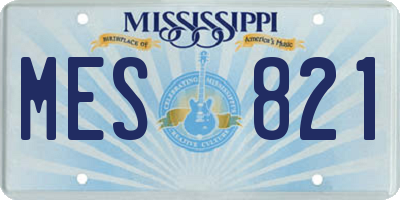 MS license plate MES821