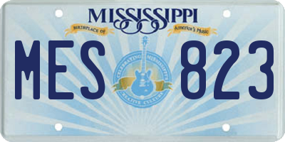 MS license plate MES823