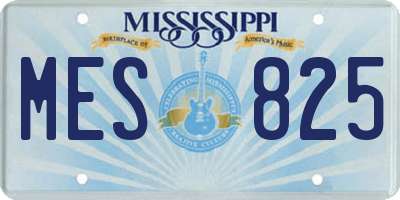MS license plate MES825