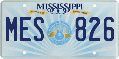MS license plate MES826