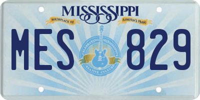 MS license plate MES829
