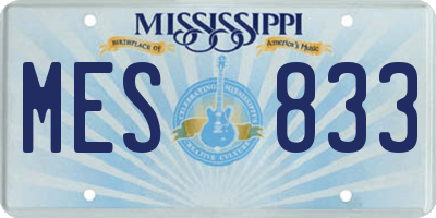 MS license plate MES833