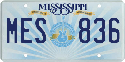 MS license plate MES836