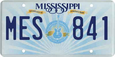 MS license plate MES841