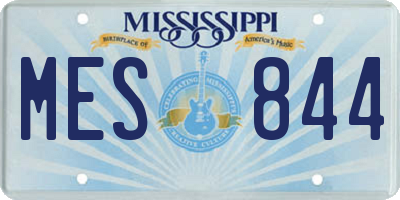MS license plate MES844