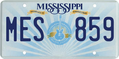 MS license plate MES859
