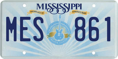 MS license plate MES861