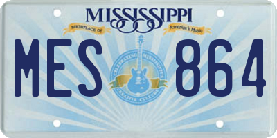 MS license plate MES864