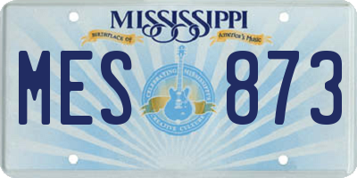 MS license plate MES873