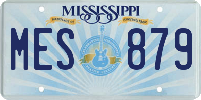 MS license plate MES879