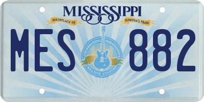 MS license plate MES882