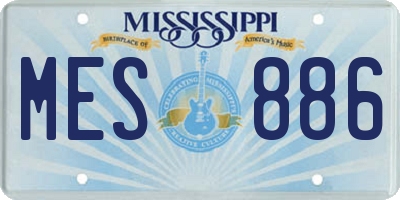 MS license plate MES886