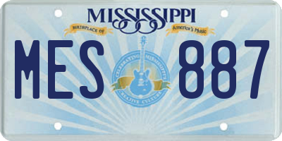 MS license plate MES887