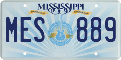 MS license plate MES889
